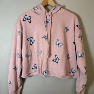 Pink butterfly hoodie